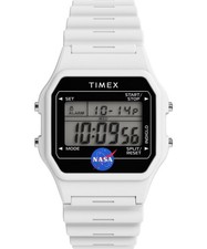 Orologio Uomo TIMEX NASA Artemis TW2Y13500 Silicone Bianco Chrono Alarm