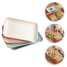  4 pezzi vassoi di alimenti rettangolari piatti colorati di sushi ristorante