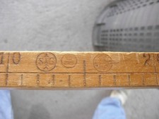 fine '800 METRO IN LEGNO X SARTO/SARTA - CON PUNZONI -S.G. - SIMBOLO SABAUDO