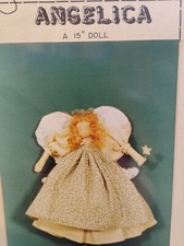 Bambola angelo Angelica 15" modello artigianale mai un ago opaco Gummere decorazione country