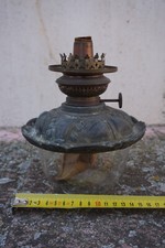 Antica lanterna in bronzo e vetro soffiato Patent Brevete S.G.D.G.