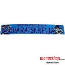 SCIARPA CALCIO NAPOLI KVICHA KVARATSKHELIA SCIARPA TIFOSI AZZURRI 1,23 X 21 CM