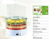 MACCHINETTA ESSICCATRICE PER ALIMENTI CON 5 VASSOI  ELETTRODOMESTICI HM5920 