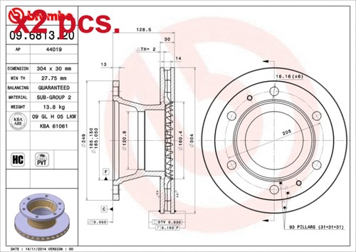 Disco freno adatto iveco - freno, a: