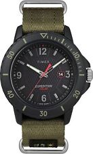 Orologio Timex TW4B14500 Uomo Spedizione Militare Energia Solare Tela Verde
