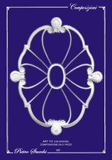 Rosoni componibili in gesso decori soffitto lampadario