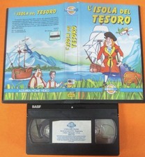 VHS Film L'ISOLA DEL TESORO cartoons classics AZZURRA