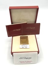Dupont Ligne 1 gold 'Godron' 47mm lighter nearmint in box