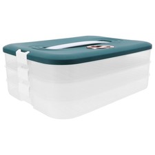  Contenitore per gnocchi impilabile: scatola per alimenti a 3 strati con manico portatile e