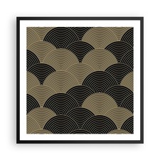 Poster 60x60cm Nero e oro