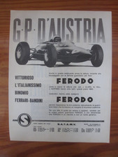 FERODO - FERRARI - BARDINI G.P. AUSTRIA  Pubblicita'  Advert ORIGINALE  anni '60