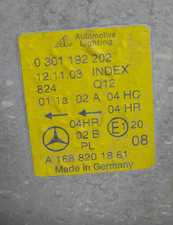 A1688201861 Proiettore DX MERCEDES-BENZ Classe A Lunga (V168) 140 Mnv