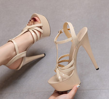 Sandali donna plateau tacco a