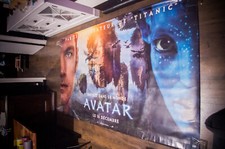 AVATAR 🎬 Enorme Banner Francese in Vinile Poster Film Vintage Originale 2009
