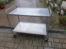carrello di servizio in acciaio inox