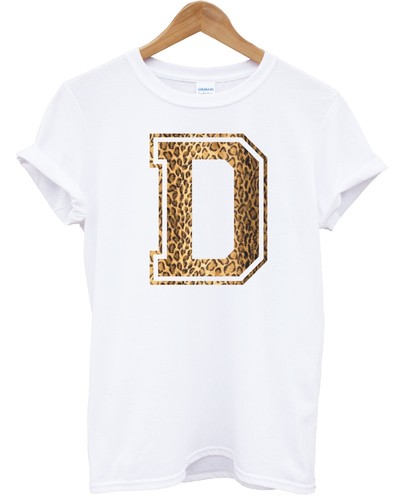 Shirt leopardata lettera - d,