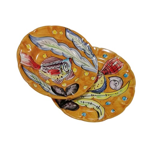 Coppia piatti ceramica - coppia,