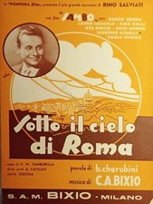 Spartiti - Sotto il cielo di Roma di Bixio - Canto Mandolino o Fisarmonica 1952