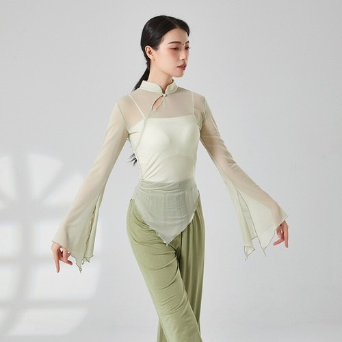 Donna velato rete danza top - velato, a
