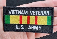 VIETNAM VETERAN U.S. ARMY Giacca Moto Gilet Militare Motociclista CAPPELLO Patch