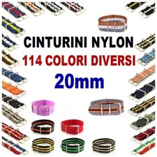 CINTURINO NYLON 20mm ROSSO GIALLO BLU NERO ARANCIONE GIALLO VERDE GRIGIO