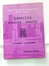 XVII OLIMPIADE GIOCHI OLIMPICI ROMA 1960 PROGRAMMA GINNASTICA 5-10/9/60