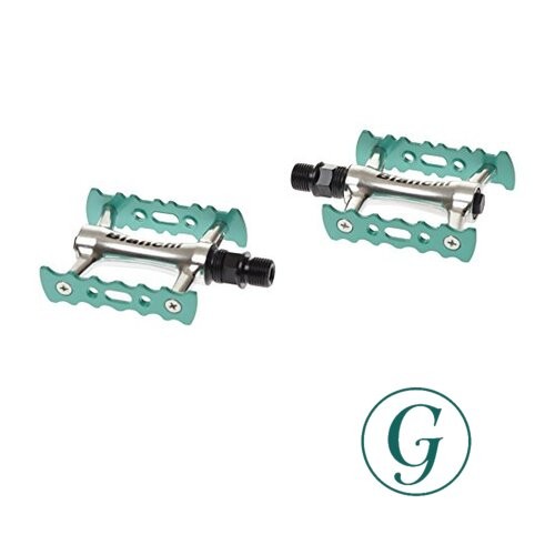 Bianchi pedali cromo - , celeste
