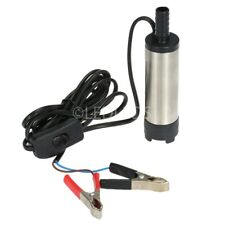 POMPA TRAVASO ACCIAIO INOX OLIO GASOLIO ACQUA AUTO DIESEL 12V ELETTRICA LIQUIDI