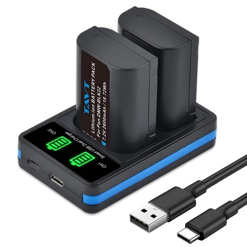 2pcs 2600mah dmw blk22 - 2pcs,
