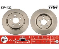 Disco freno trw df4422 - pz.,