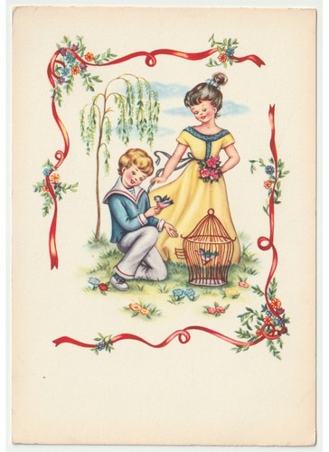 Cartolina epoca bambini - d'epoca,