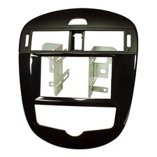 Mascherina radio doppio DIN adatta per Nissan Pulsar dal 2014 piano vernice t...