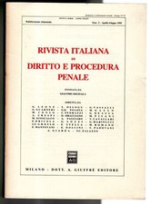 RIVISTA ITALIANA DI DIRITTO E PROCEDURA PENALE - FASC 2, APRILE-GIUGNO - 1991