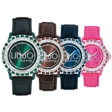 Orologio Donna LIU JO Luxury BAGUETTE Vera Pelle Swarovski 10 Colori Lady DD