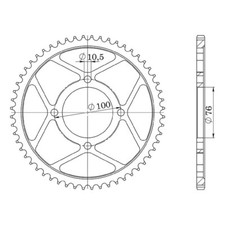 Corona in acciaio 56 denti
