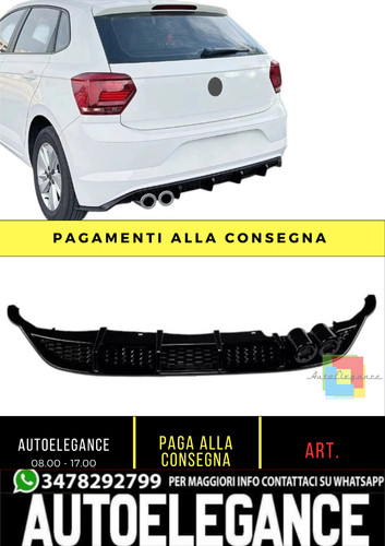 Diffusore posteriore nero - posteriore,