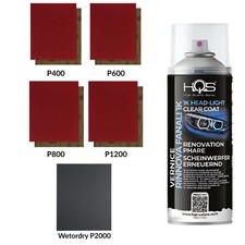 Kit Rinnova Fari con Bomboletta + Carta Abrasiva P400-600-800-1200 Wetordry 2000