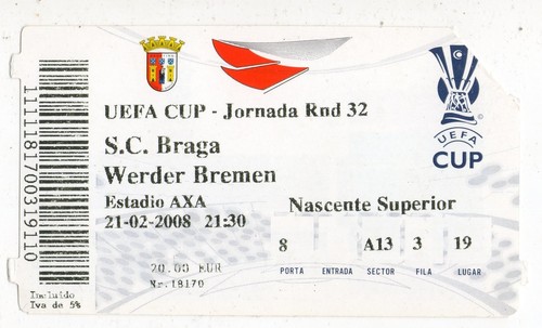 Biglietto sporting braga - biglietto,