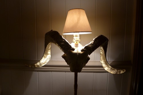 Table lamp made - table, ram