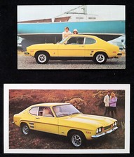 FORD Capri 2800 V6 (USA) - 1972 - Brochure depliant - set di 2 cartoline d'opera!