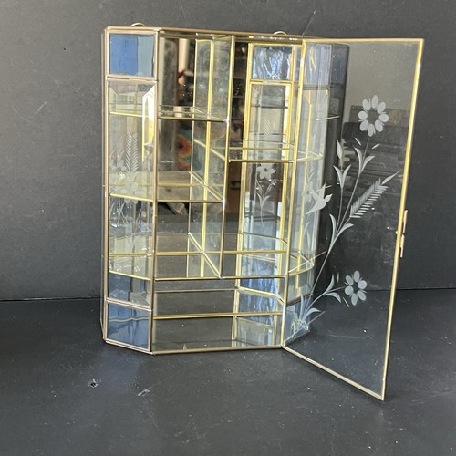 Mobiletto ottone vetro