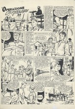 FRANCO CAPRIOLI "Operazione Argento" completa 5 TAVOLE ORIGINALI x il Vittorioso
