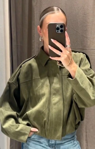 Bomber zara kaki - bomber,