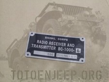 plate plaque radio us ww2