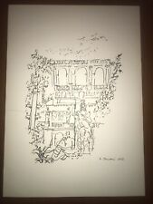 La Terrazza Del Pincio 1932, Orfeo Tamburi, Roma. Riproduzione Litografia Arte