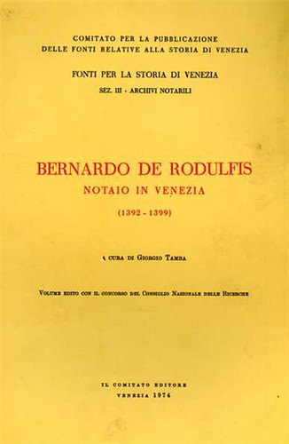 Bernardo rodulfis notaio - de,