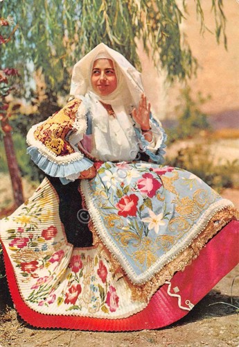 Cartolina costumi tradizionali - cartolina,