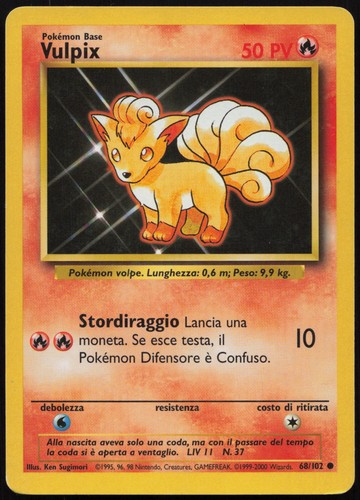 Pokemon tcg vulpix 102 - vulpix, ex
