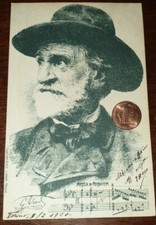 Cartolina d'epoca Giuseppe Verdi messa requiem