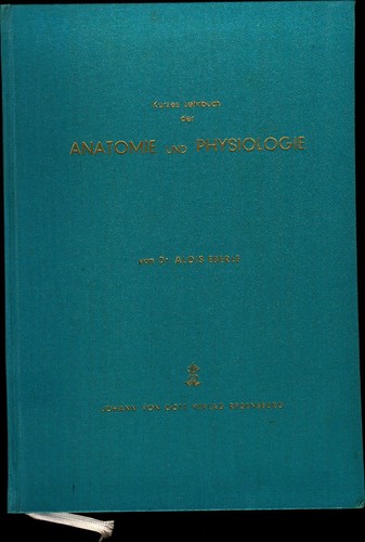 Kurzes lehrbuch der - lehrbuch, anatomie